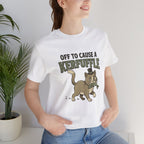 Off to Cause a Kerfuffle, Cute Cat Graphic Tee