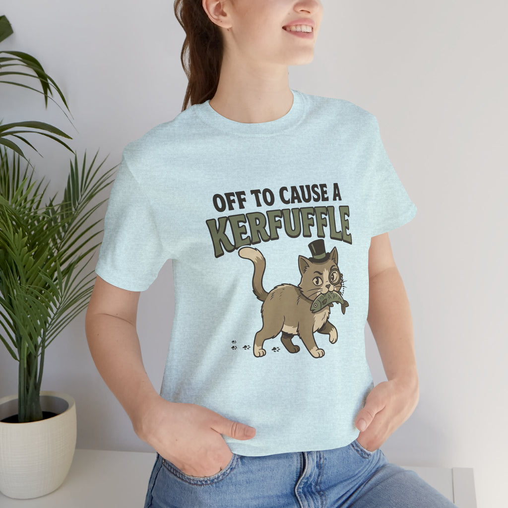Off to Cause a Kerfuffle, Cute Cat Graphic Tee