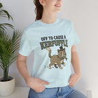 Off to Cause a Kerfuffle, Cute Cat Graphic Tee