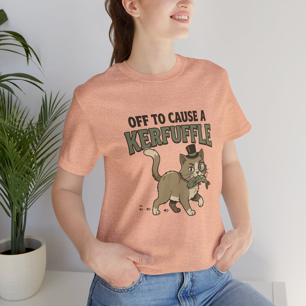 Off to Cause a Kerfuffle, Cute Cat Graphic Tee