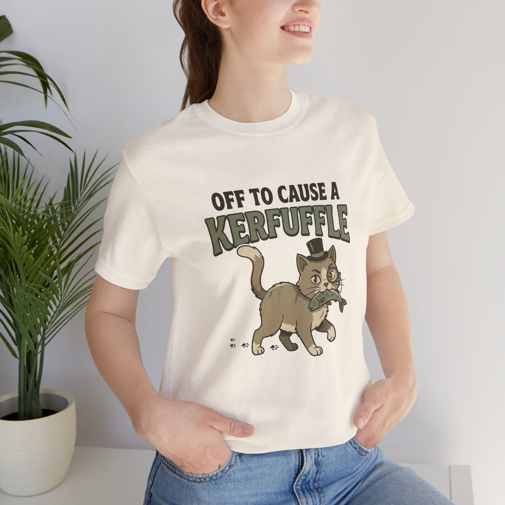 Off to Cause a Kerfuffle, Cute Cat Graphic Tee